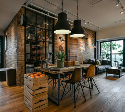 индустриальный стиль ремонта